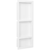 The Living Store niša za tuš kabino z 3 predelkoma visok sijaj bela 41x99x9 cm - niša za tuš kabino, (21751409) | Shoptok.si