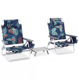 Costway Komplet 2 plažnih stolov z mizico, (5000356030) u