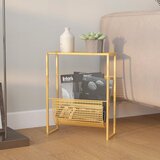 vidaXL Stalak za časopise zlatni 35 x 15 x 45 cm čelični Cijene