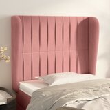 The Living Store Vzglavje z ušesi roza 83x23x118/128 cm žamet - Vzglavje, (21660155) | Shoptok.si