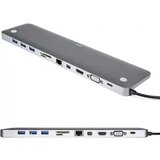 Kettz tip c hub KT-1101G 111 4K hdmi vga USB*3 sdtf usb-cpd aux lan Cene