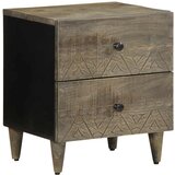 vidaXL Noćni ormarić svijetlo sivi 40x33x46 cm Puno drvo Mango Cijene