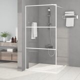 Pregrada za tuš bijela 100 x 195 cm s prozirnim staklom ESG | shoptok.hr