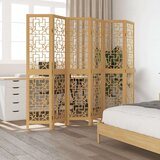 vidaXL Paravan 6-delni rjav trden les pavlovnije | Shoptok.si