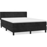 The Living Store Box spring postelja z vzmetnico črna 140x200 cm žamet - Box Spring Postelja, (21488884) | Shoptok.si