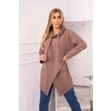 Kesi Tunic with clutch front Oversize mocca | Shoptok.si