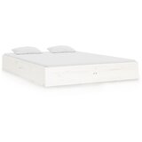 Furnova Posteljni okvir bel iz trdnega lesa 135x190 cm, (21935734) | Shoptok.si