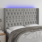 vidaXL LED uzglavlje svjetlosivo 147 x 16 x 118/128 cm od tkanine | shoptok.hr