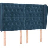 Maison Chic Vzglavna omarica - Nočna omarica - Posteljna omarica z ušesi temno modra 147x23x118/128 cm žamet, (21709855) Cene