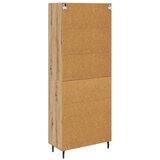 vidaXL Visok predalnik 2 pcs Umetni hrast Inženirski les in steklo | Shoptok.si