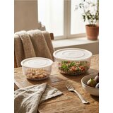 Sinsay Rebraste posude za hranu s prozirnim poklopcima 2 pack u