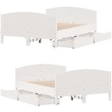 vidaXL Okvir kreveta bez madraca bijeli 120 x 200 cm masivna borovina | shoptok.hr