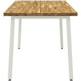  140 x 70 x 75 cm Čvrsto drvo akacije Prirodna i kava Pravokutni | shoptok.hr
