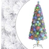 vidaXL Umjetno božićno drvce LED bijelo 180 cm optička vlakna | shoptok.hr