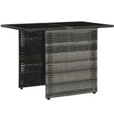 Poli 3-dijelni bistro set od poliratana s jastucima sivi | shoptok.hr