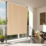 vidaXL Zunanje rolo senčilo oranžno in belo 150x270 cm tkanina jeklo Cene