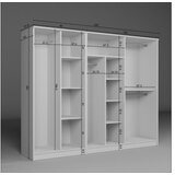 Hanah home Ormar Kardelen 1600-105, 220x180x51.8 cm, Bijeli | Eponuda.ba