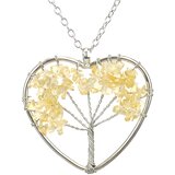Ogrlica Tree Heart - Žuta KP28417 | shoptok.hr