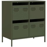 vidaXL Komoda maslinastozelena 68x39x73,5 cm hladno valjani čelik | shoptok.hr