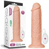 11 Realistic Long Vibrating Dildo Flesh LVTOY00398