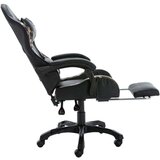 vidaXL Racing stol z oporo za noge črno in kamuflažno umetno usnje | Shoptok.si