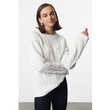 Trendyol Ecru More Sustainable Soft Texture Basic Knitwear Sweater | Shoptok.si
