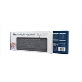 Gembird KB-UML-04 žičana tastatura SLIM sa LED pozadinskim osvetljenjem, Crna Slike