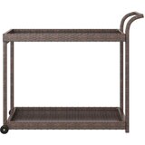 vidaXL Barski voziček rjav 100x45x83 cm poli ratan | Shoptok.si