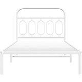  Metalni okvir za krevet s uzglavljem bijeli 100x190 cm | shoptok.hr