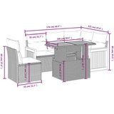 vidaXL 6-dijelni set vrtnih sofa s jastucima bež od poliratana | shoptok.hr