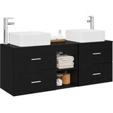  Set ormarića za kupaonicu 3 kom. Crni hrast 49,5 x 41 x 63 cm | shoptok.hr
