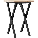  Blagovaonski stol X-oblika 50x50x75,5 cm od borovine i čelik | shoptok.hr