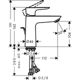 Hansgrohe Talis E slavina za lavabo 110 sa podskopom 71710140 Cene