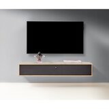 Hammel Furniture Črna/v naravni barvi TV omarica v hrastovem dekorju 133x22 cm Mistral – | Shoptok.si