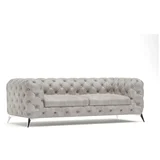 Svijetlo siva baršunasti sofa 225 cm Chelsea –