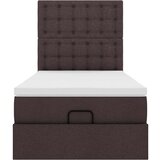 vidaXL Otomanski posteljni okvir z vzmetnico rjav 80x200 cm blago, (21606979) | Shoptok.si