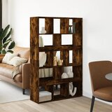 vidaXL Pregrada za prostor dimljen hrast 100x33x156,5 cm inž. les Cene