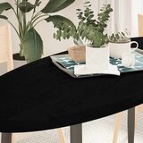 vidaXL Mizna plošča temno rjava 140x60x4 cm trdna hrastovina ovalna Cene
