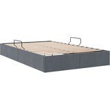  Ottomanska Okvir za krevet s pohranom s pohranom Baršun - Tamno siva 120 x 200 cm | shoptok.hr