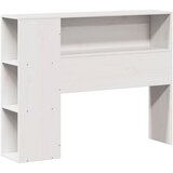 Krevet s regalom za knjige bez madraca bijeli 75x190 cm od drva | shoptok.hr