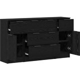 vidaXL Kreveta 3 pcs Crni hrast 121 x 30 x 70 cm Konstruirano drvo | shoptok.hr