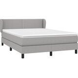  Krevet box spring s madracem svjetlosivi 140x200 cm od tkanine | shoptok.hr