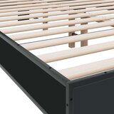 vidaXL Okvir kreveta crni 120 x 200 cm od konstruiranog drvo i metal | shoptok.hr