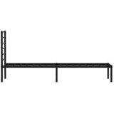  Metalni okvir za krevet s uzglavljem crni 90x190 cm | shoptok.hr