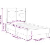  Okvir kreveta za malu djecu s naslonom Crna 70 x 140 cm tkanina | shoptok.hr