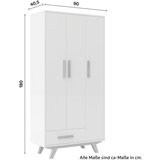 Bessagi Home Omara Za Oblačila Milan, Bela, Naravna Barva | Shoptok.si