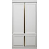 BePureHome Svetlo siva garderobna omara iz masivnega bora s krilnimi vrati 110x215 cm Organze – Cene