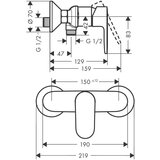 Hansgrohe 71640000 vernis blend stenska armatura za tuš | Shoptok.si