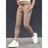 DStreet Spodnie dresowe damskie RELAX MODE jasnobrązowe | Shoptok.si