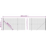  Ograda od žičane mreže s prirubnicom antracit 1,8x10 m | shoptok.hr